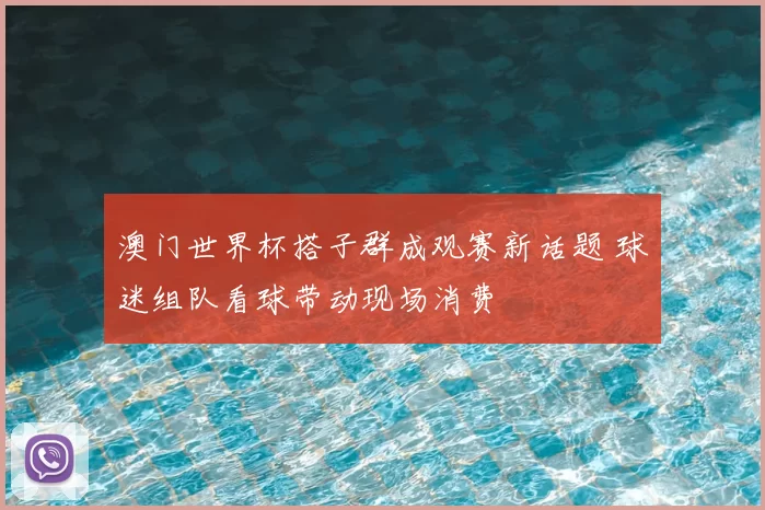 澳门世界杯搭子群成观赛新话题 球迷组队看球带动现场消费